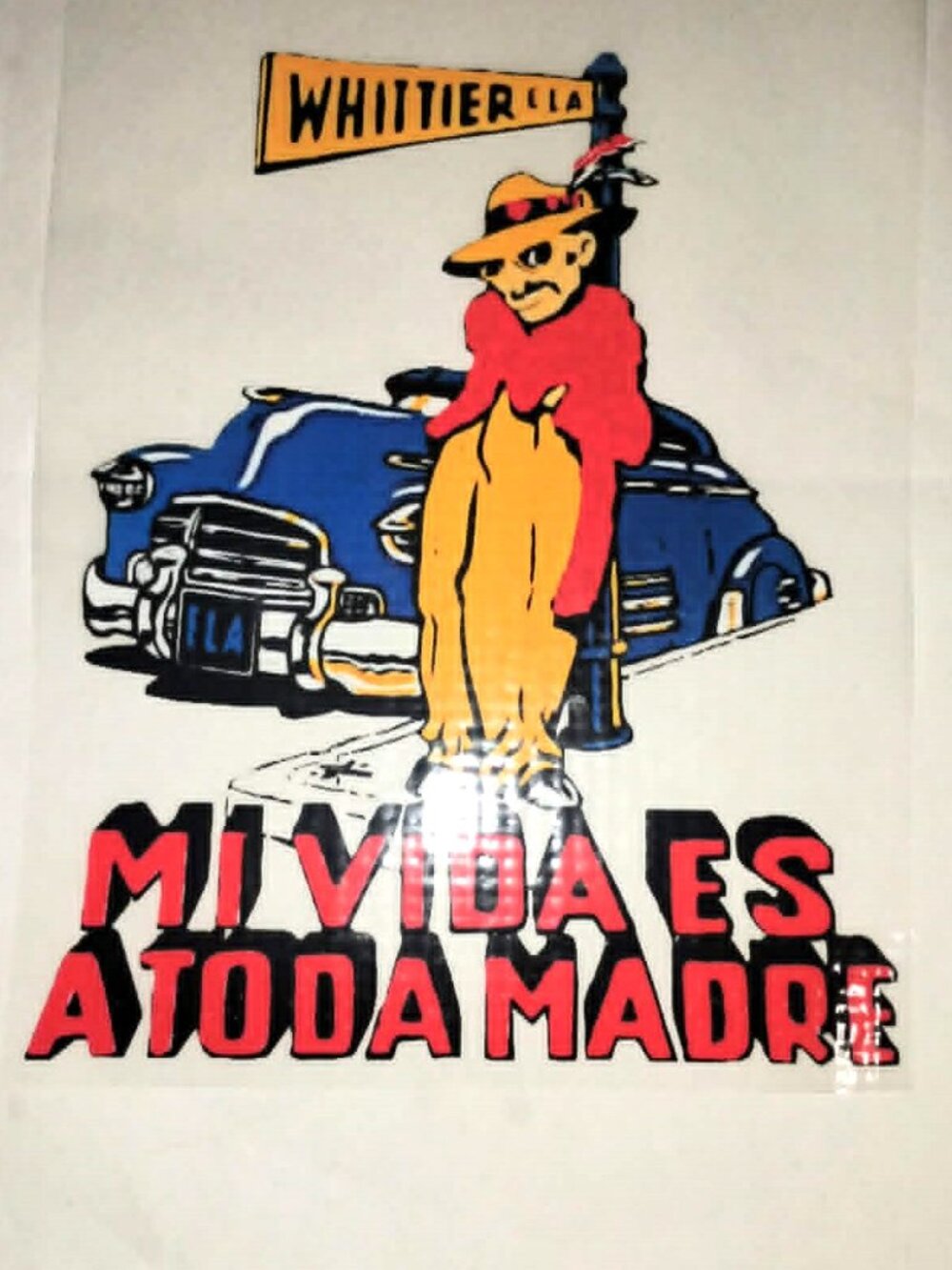 Vintage "MI VIDA ES A TODA MADRE" - IRON ON TRANSFER - Heat Transfer